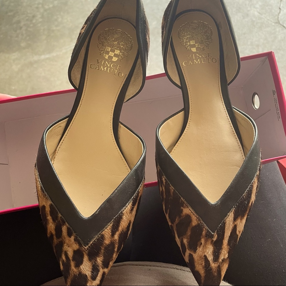 Genuine Leather and Cow hair Vince Camuto Shoes